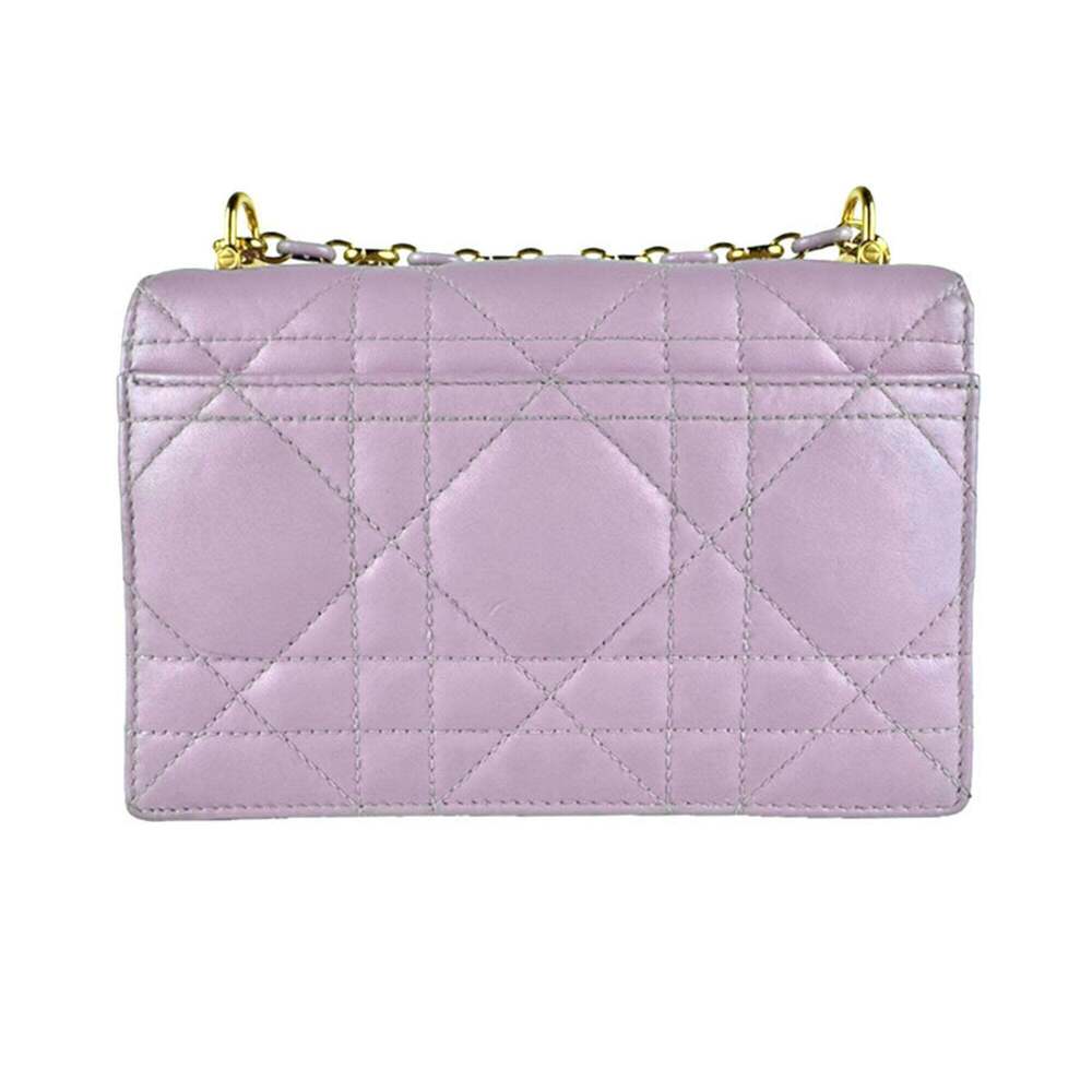 CHRISTIAN DIOR Purple Leather Shoulder Bag - Picture 3 of 13